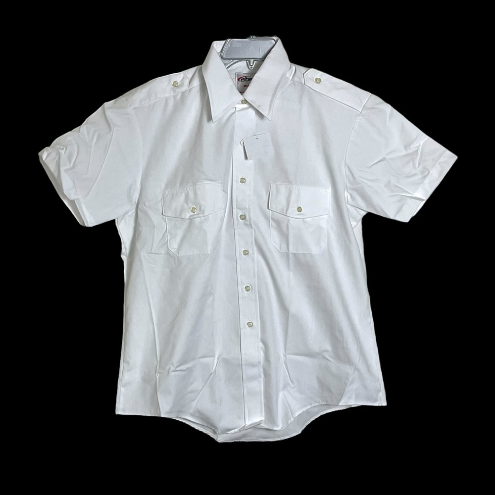 Elbeco short sleeve white collared shirt mens sz 38